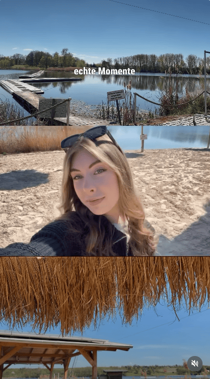 Screenshot eines Wasserski-Reels zum Muttertag